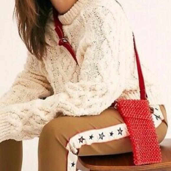 Free People Handbags - Free People Edie Beaded Belt/Crossbody Bag